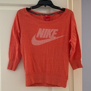 Orange lightweight Nike sweatshirt